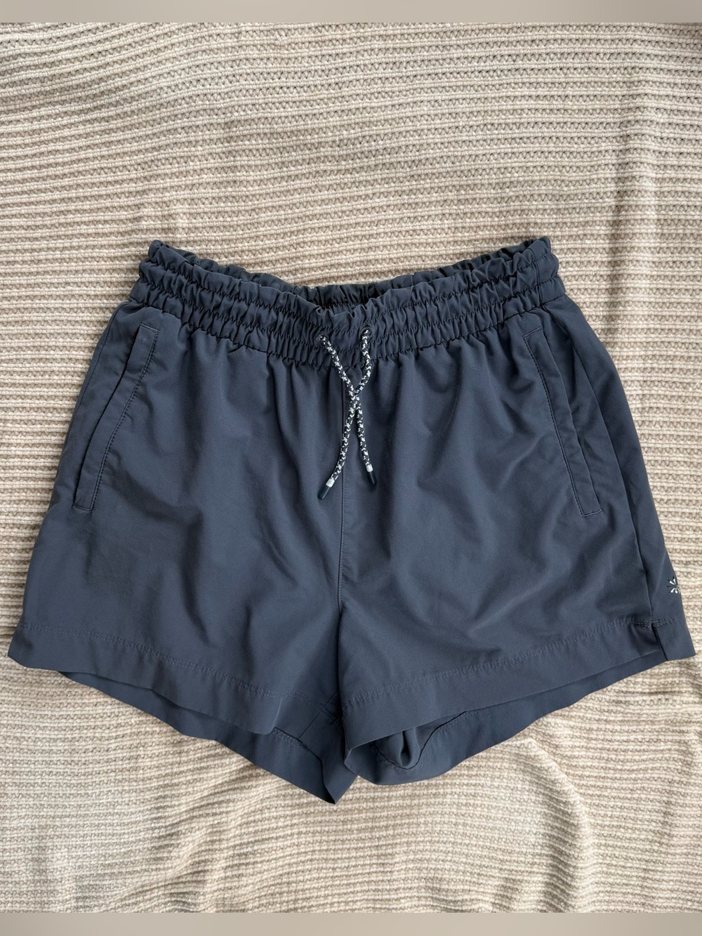 Athleta Girl Play More Shorts XL 14 Grey Elastic Waist Athletic Running Gym